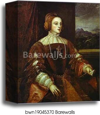 Portrait of Isabella of Portugal by Titian, Canvas Print