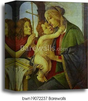 The Virgin and Child with the Infant St. John by Alessandro Botticelli, Canvas Print