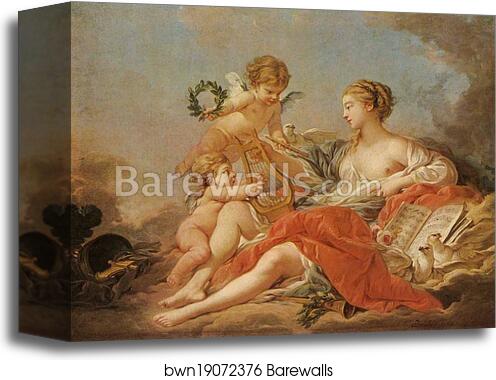 Allegory of Music by François Boucher, Canvas Print