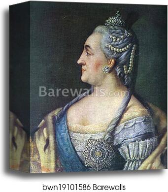 Portrait of Catherine II the Great by Aleksey Antropov, Canvas Print