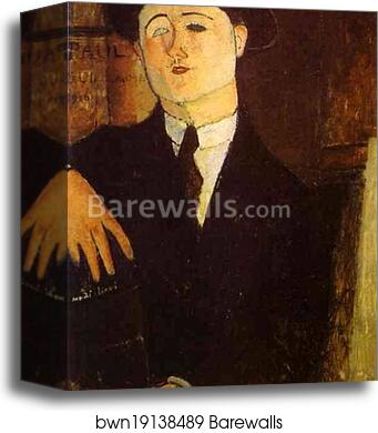 Portrait of the Art Dealer Paul Guillaume by Amedeo Modigliani, Canvas Print