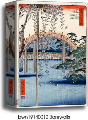 No. 57, Grounds of Kameido Tenjin Shrine (from One Hundred Famous Views of Edo) by Utagawa Hiroshige, Canvas Print