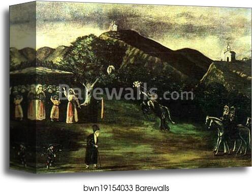 Wedding in the Old-Time Georgia by Niko Pirosmani, Canvas Print