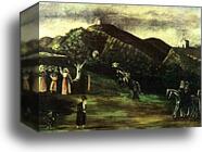 Wedding in the Old-Time Georgia by Niko Pirosmani, Canvas Print