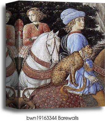 Procession of the Magus Caspar. Detail by Benozzo Gozzoli, Canvas Print Procession of the Magus Caspar. Detail by Benozzo Gozzoli, Canvas Print