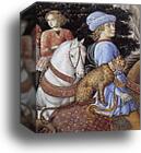 Procession of the Magus Caspar. Detail by Benozzo Gozzoli, Canvas Print