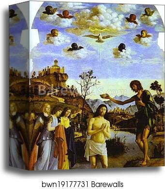 Baptism of Christ in the Jordan by Giovanni Battista Cima, Called Cima Da Conegliano, Canvas Print