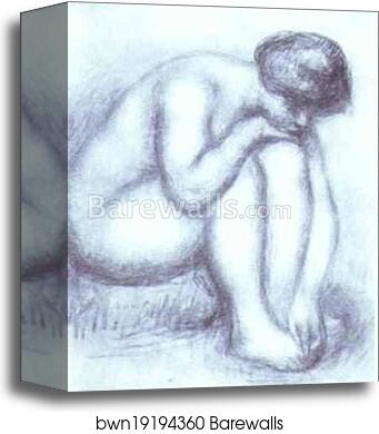 Bather Drying Herself by Pierre-Auguste Renoir, Canvas Print