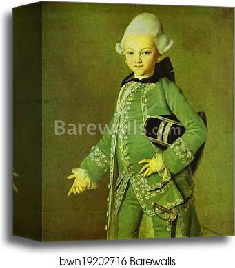 Portrait of Alexey Bobrinsky as a Child by Carl-Ludwig Johann Christineck, Canvas Print