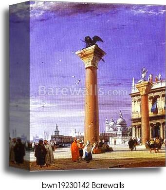 St. Mark's Column in Venice by Richard Parkes Bonington, Canvas Print