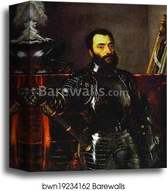 Portrait of Francesco Maria della Rovere, Duke of Urbino by Titian, Canvas Print Portrait of Francesco Maria della Rovere, Duke of Urbino by Titian, Canvas Print