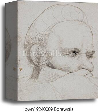 The head of a crossbowman taking aim by Hans Holbein The Elder, Canvas Print