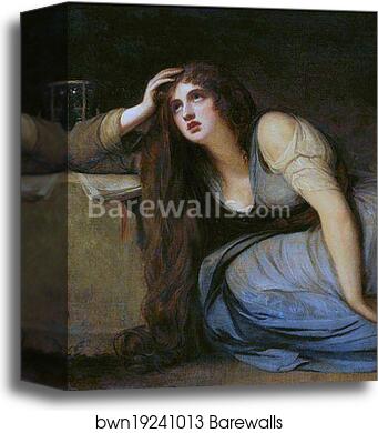 Lady Hamilton as Mary Magdalene by George Romney, Canvas Print