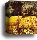 The Corn Harvest (August). Detail by Pieter Bruegel The Elder, Canvas Print
