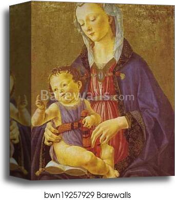 Madonna and Child by Domenico Ghirlandaio, Canvas Print