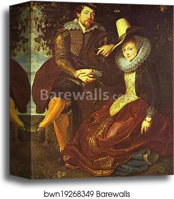 Rubens and Isabella Brant in the Bower of Honeysuckle by Peter Paul Rubens, Canvas Print