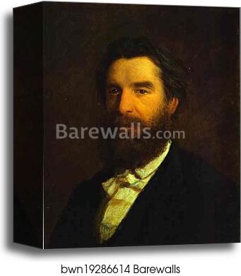 Portrait of Ivan Zabela by Nikolay Gay, Canvas Print