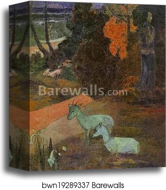 Tarari maruru (Landscape with Two Goats) by Paul Gauguin, Canvas Print Tarari maruru (Landscape with Two Goats) by Paul Gauguin, Canvas Print