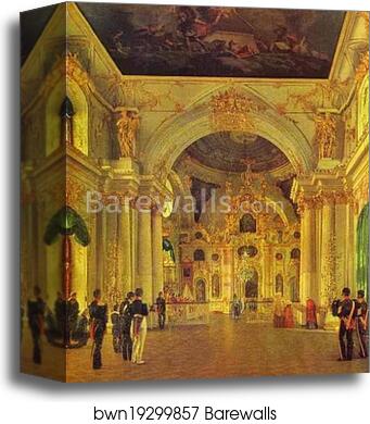 View of the Big Church of the Winter Palace by Alexey Tyranov, Canvas Print