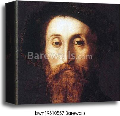 Portrait of Bartolomeo Panciatichi. Detail by Agnolo Bronzino, Canvas Print