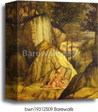 St. Jerome in the Desert by Lorenzo Lotto, Canvas Print