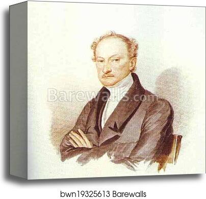 Male Portrait by Alexander Brulloff, Canvas Print