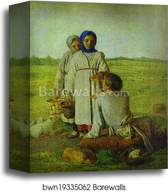 Peasant Children in the Field by Alexey Venetsianov, Canvas Print Peasant Children in the Field by Alexey Venetsianov, Canvas Print