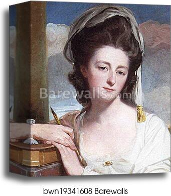 Charlotte Bettesworth, Mrs John Sargent. Detail by George Romney, Canvas Print