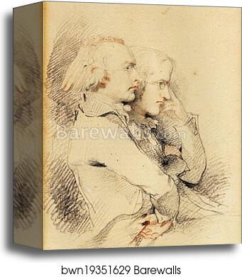William Godwin and Thomas Holcroft by Sir Thomas Lawrence, Canvas Print