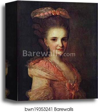Portrait of an Unknown Lady in a Pink Dress by Fedor Rokotov, Canvas Print Portrait of an Unknown Lady in a Pink Dress by Fedor Rokotov, Canvas Print