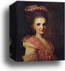 Portrait of an Unknown Lady in a Pink Dress by Fedor Rokotov, Canvas Print