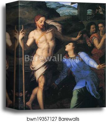 Noli me tangere by Agnolo Bronzino, Canvas Print