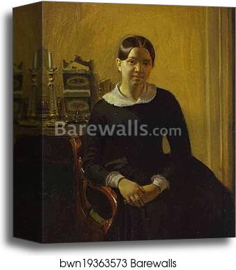 Portrait of Anna Zhdanovich by Pavel Fedotov, Canvas Print
