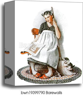 Cinderella by Norman Rockwell, Canvas Print