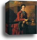 Mrs Wilmot in Riding Dress by Joseph Wright Of Derby, Canvas Print