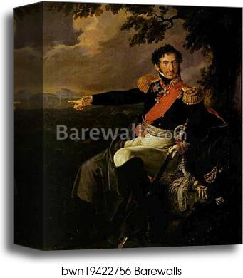 Portrait of the Prince P. I. Bagration by Vasily Tropinin, Canvas Print