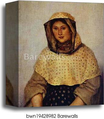 Portrait of T. K. Domozhilova by Vasily Surikov, Canvas Print