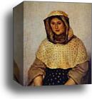 Portrait of T. K. Domozhilova by Vasily Surikov, Canvas Print