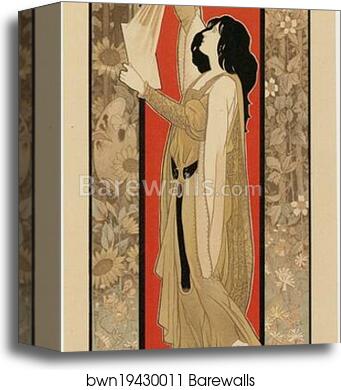 Affiche espagnole pour la "Maison A. et E. Napoléon", photographes, à Barcelone by Alexandre De Riquer, Canvas Print