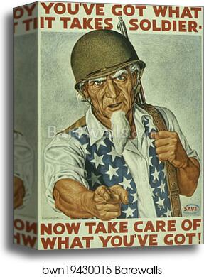 You've got what it takes soldier.  Now take care of what you've got!, Canvas Print