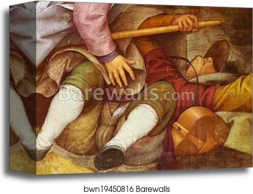The Parable of the Blind. Detail by Pieter Bruegel The Elder, Canvas Print