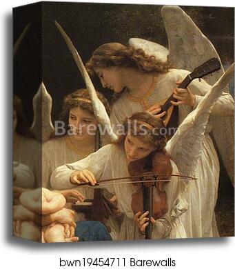 Song of the Angels. Detail by William-Adolphe Bouguereau, Canvas Print