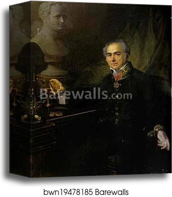 Portrait of K. A. Leberecht by Vasily Tropinin, Canvas Print Portrait of K. A. Leberecht by Vasily Tropinin, Canvas Print