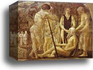 Legend of the True Cross: Death of Adam. Detail by Piero Della Francesca, Canvas Print