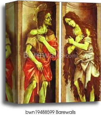 St. John the Baptist. Mary Magdalene by Filippino Lippi, Canvas Print