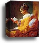 A Young Girl Reading by Jean-Honoré Fragonard, Canvas Print