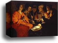 The Adoration of the Shepherds by Georges De La Tour, Canvas Print