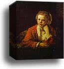 Young Girl at the Window by Rembrandt Harmenszoon Van Rijn, Canvas Print