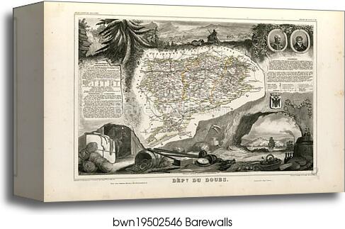 Dépt. du Doubs (région de l'est) by Victor Jules Levasseur, Canvas Print