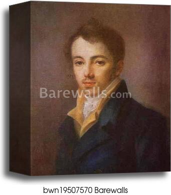 Portrait of M. A. Fonvizin by Alexey Venetsianov, Canvas Print Portrait of M. A. Fonvizin by Alexey Venetsianov, Canvas Print